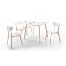 Стул SIGNAL TIBI белый/дуб беленый